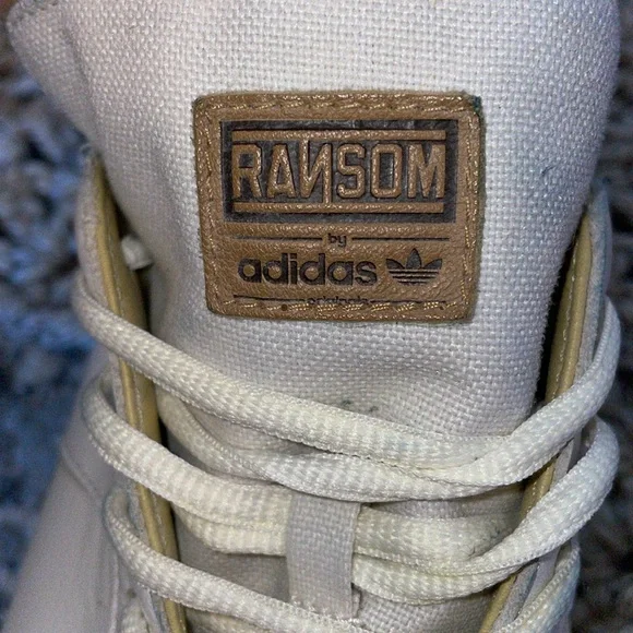 adidas x Randsom rare collab low ride sneakers solid white athletic - Picture 10 of 12